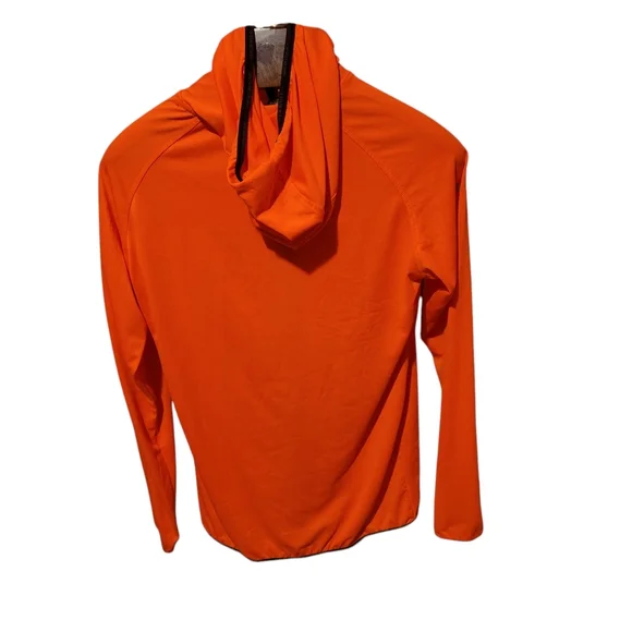 TRUEWERK T.5 Werk Men's UV Breathable Sun Long Sleeve Hoodie Orange Size Small - Picture 3 of 6
